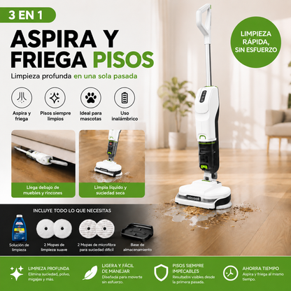 BISSELL SpinWave - Aspiradora 3 en 1, Automática y de Mano (Superligera y Portátil)