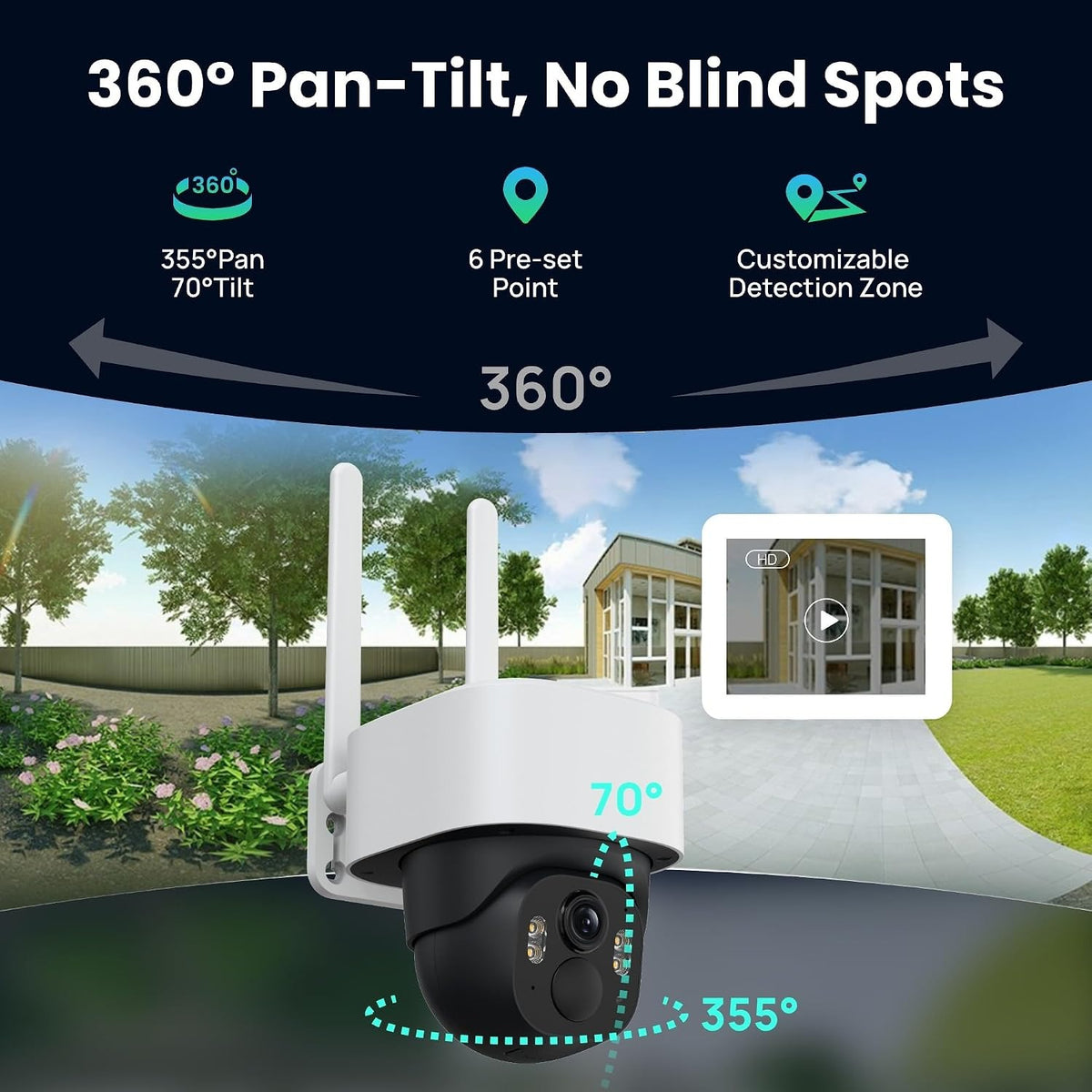 Cámara de Seguridad Solar 4G para Exterior | Visión 360° y Nocturna